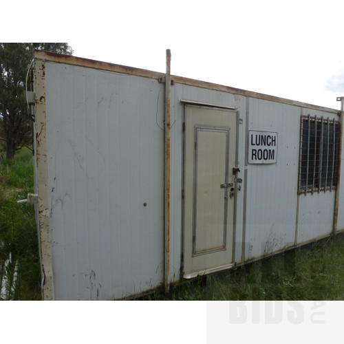 Demountable Insulated Site Shed/Lunch Room - 6 Meters x 3.1 Meters