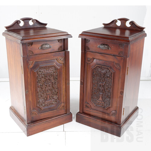 Pair of Edwardian Mahogany Cabinets