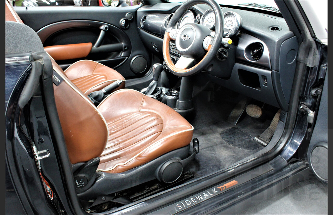 10/2007 Mini Cooper Cabrio Sidewalk R52 2d Cabriolet Black 1.6L