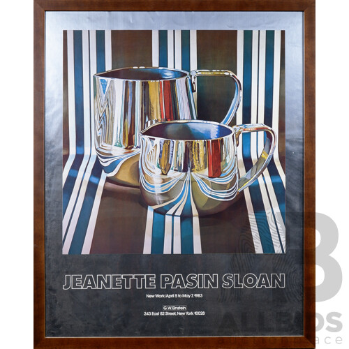 Framed Exhibition Poster, Jeanette Pasin Sloan at G. W. Einstein, New York 1983, 85 x 69 cm
