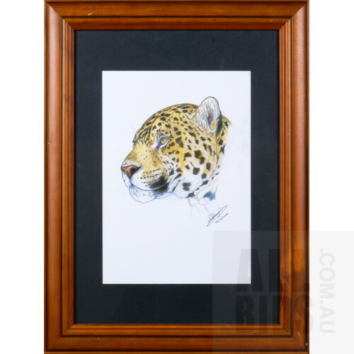 Nayana Rathmalgoda (born 1988), Leopard, Offset Print, 29 x 20 cm