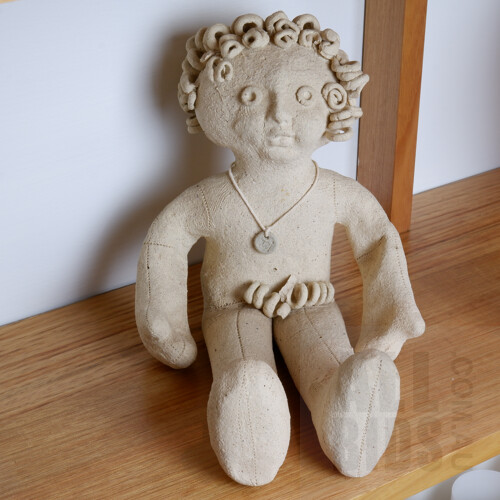 Judi Elliott (1934-) Beginnings, Ceramic Doll
