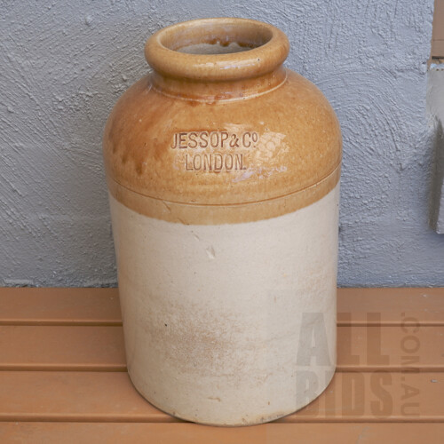 Antique Jessop & Co London Stoneware Jar