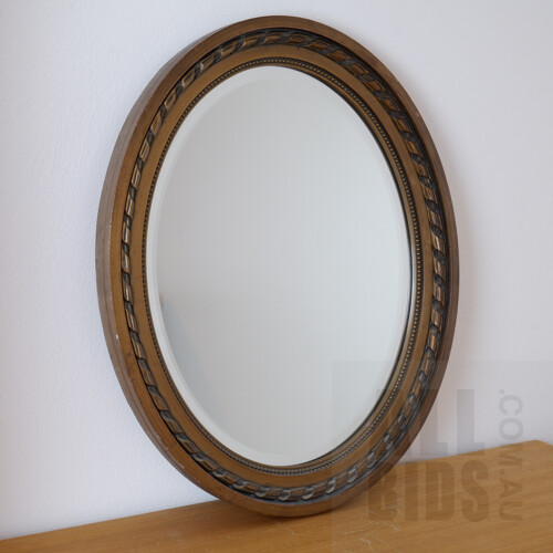 Antique Giltwood Bevelled Glass Mirror, Circa 1920s