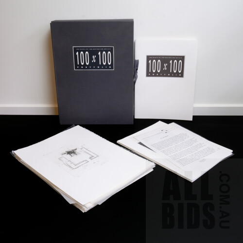 100 Prints by 100 Australian Artists Portfolio (Incomplete), Produced by the Print Council of Australia 1988. 24 prints including Catalogue, Various Sizes, largest 38 x 28 cm
