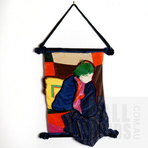 Textile Wall Hanging Depicting a Seated Women