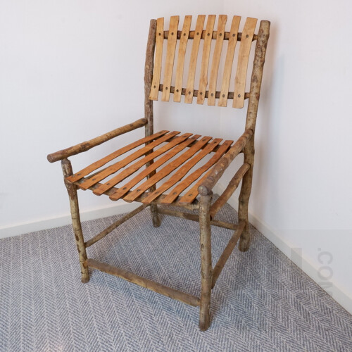 Bespoke Carved Horizontalis Armchair, Ex Exhibition of Tasmanian Furniture at Beaver Galleries