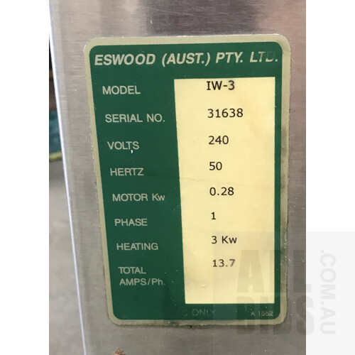 Eswood IW3 Stainless Steel Glasswasher
