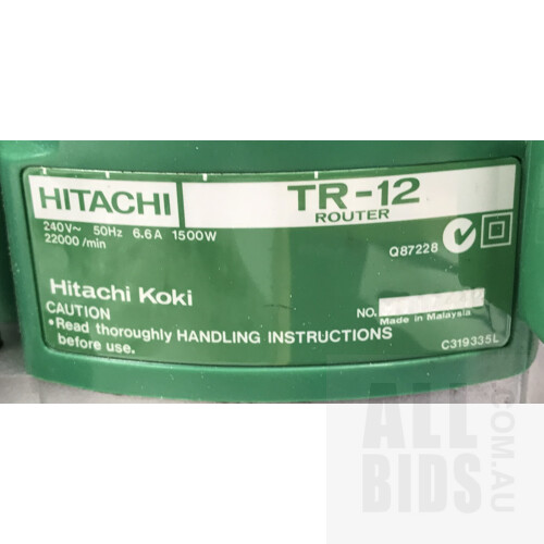 Hitachi TR-12 Router, Taurus TTA-7801 Router Table And Jet Link Router Bits