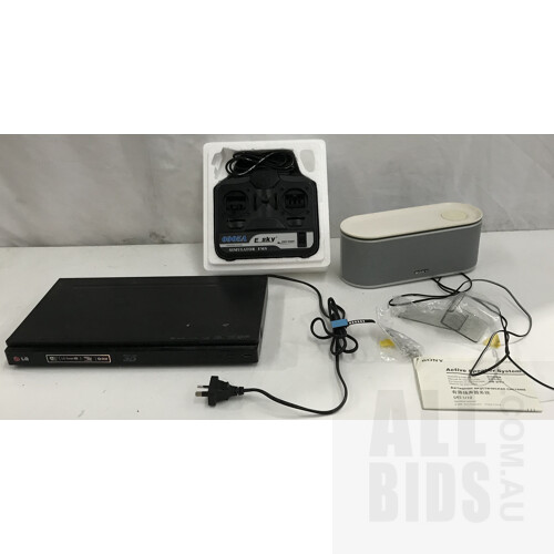 LG BP530 Blu-Ray/DVD Player, Sony SRS-U10 Speaker System, And E-Sky 0905A Simulator FMS