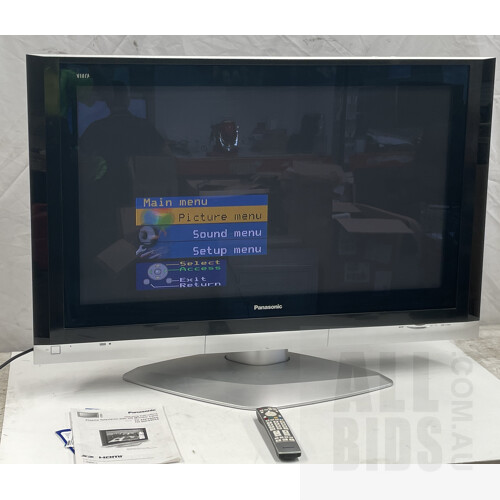 Panasonic TH-42PV500A 42 Inch Plasma TV With Stand And Remote Control