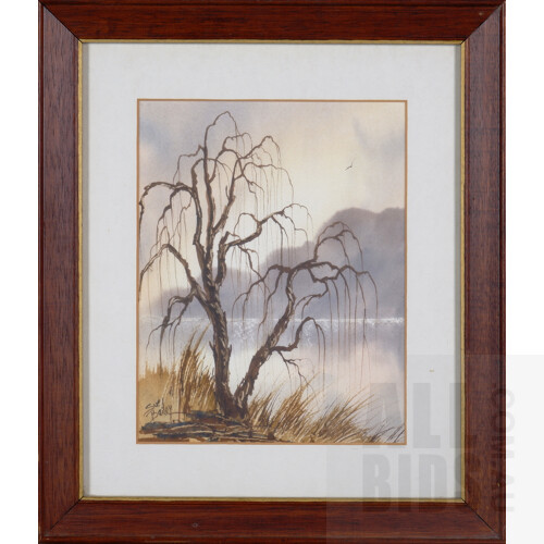 Two Framed Watercolours, signed by M. Mumford & Sue Bailey, largest 22 x 17 cm (2)