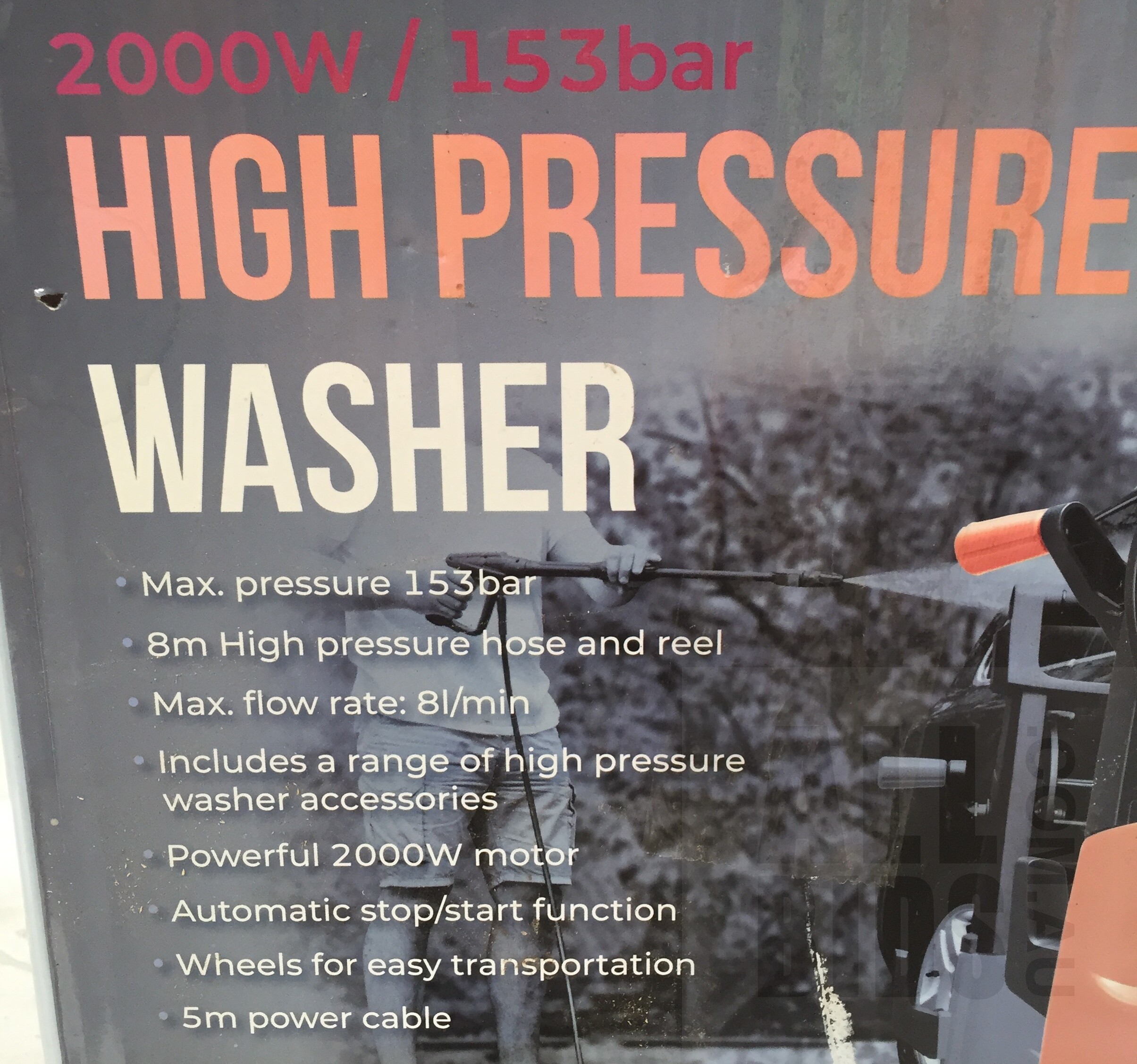 Ferrex high store pressure washer 2000w