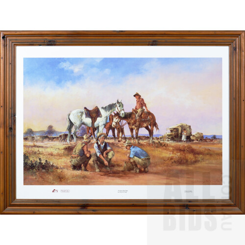 Framed d'Arcy Doyle Offset Print, The Bush Mud Map,76 x 102 cm overall
