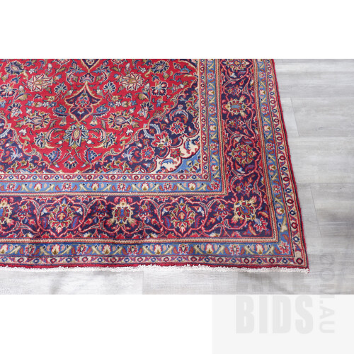 Persian Kashan Hand Knotted Wool Carpet