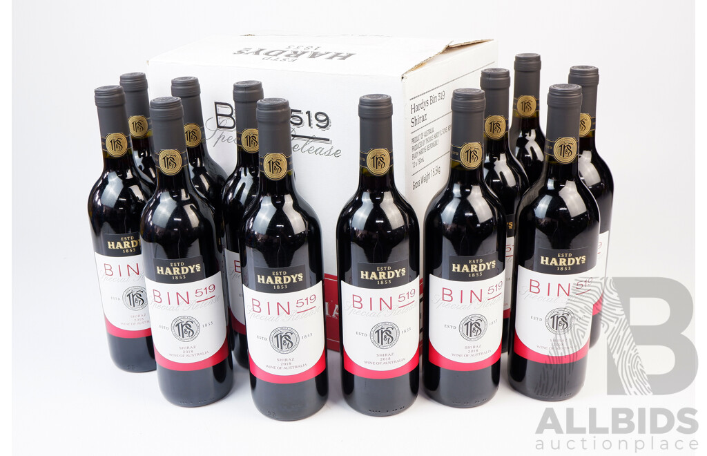 Hardys Bin 519 Special Release Shiraz 2018 - Case of 12 X 750ml