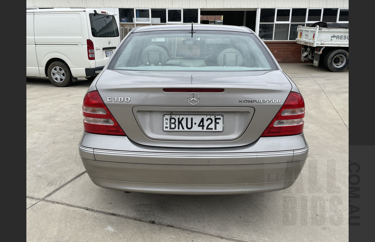 8/2003 Mercedes-Benz C180 Kompressor Elegance W203 4d Sedan Silver 1.8L