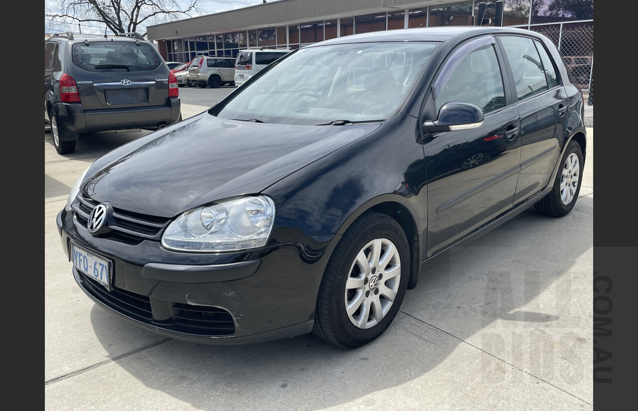 2/2008 Volkswagen Golf 2.0 TDI Comfortline 1K MY08 UPGRADE 5d Hatchback Black 2.0L