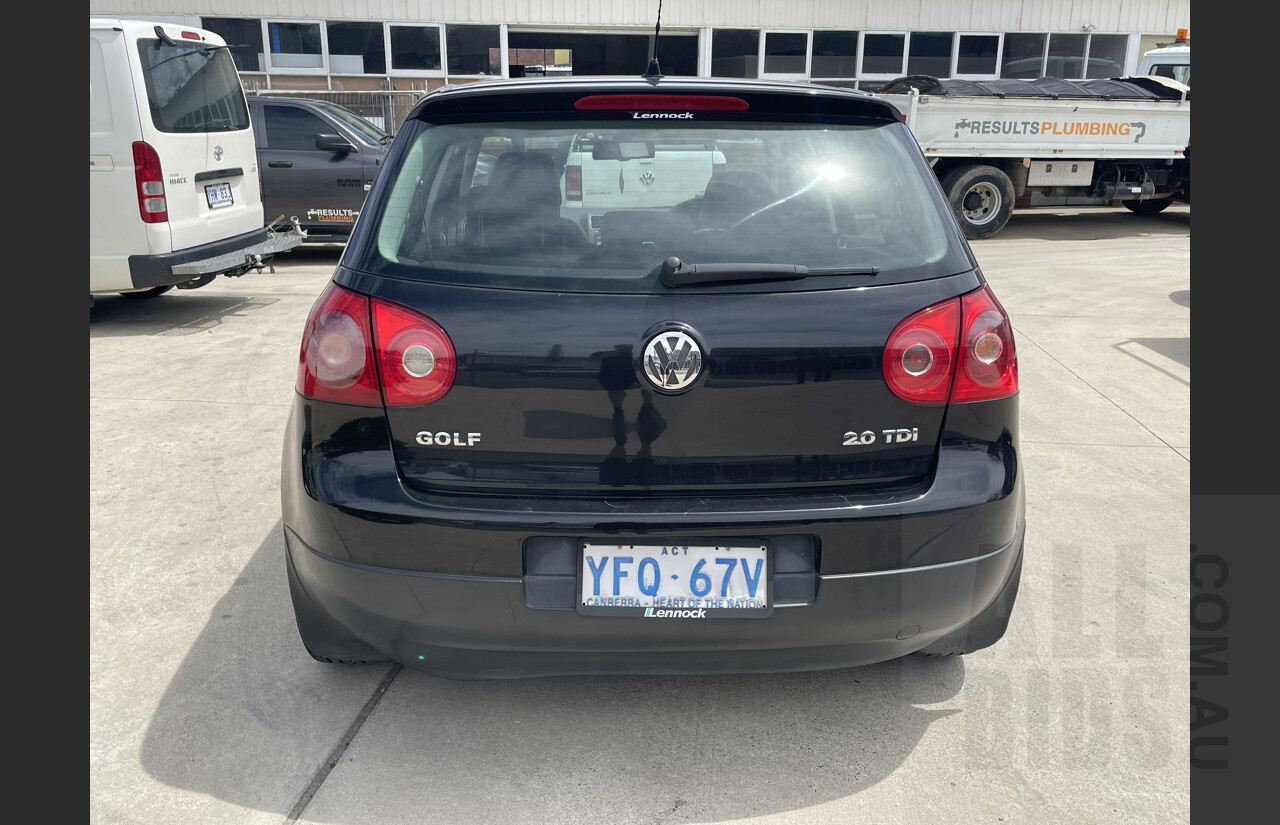2/2008 Volkswagen Golf 2.0 TDI Comfortline 1K MY08 UPGRADE 5d Hatchback Black 2.0L