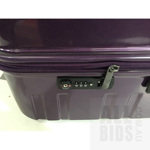 Assorted Damaged Luggage Cases, Brands Including: Antler, Tosca, and American Tourister.