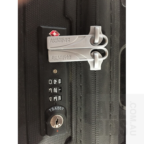 Assorted Damaged Luggage Cases, Brands Including: Antler, Tosca, and American Tourister.