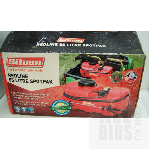 Silvan Redline 55 Litre Spotpak Spray Tank With Pump - New