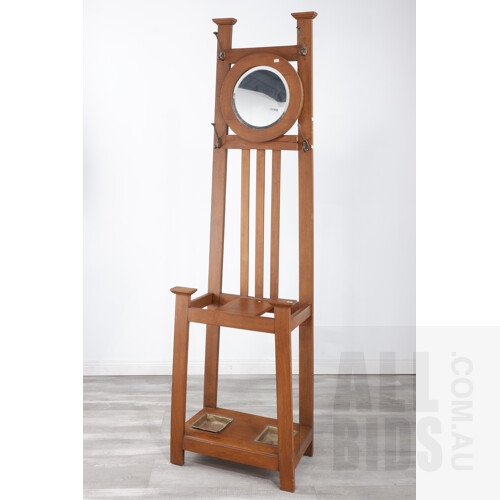 Federation Maple Hallstand, Early 20th Century