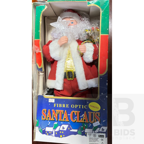 Fibre Optic Santa Claus Decoration in Original Box