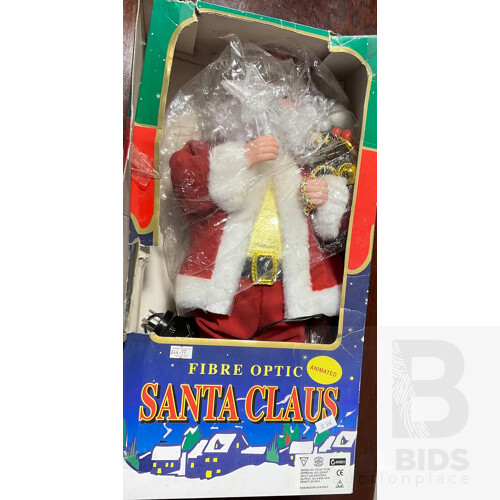 Fibre Optic Santa Claus Decoration in Original Box