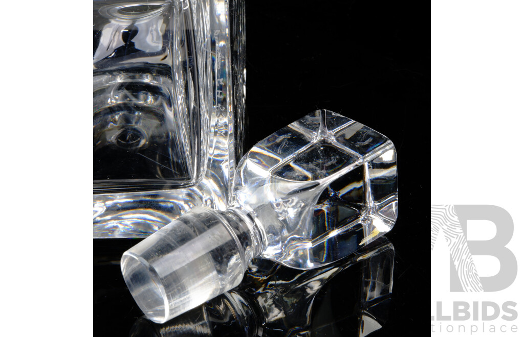 Oreffors Glasbruk Crystal Decanter with Stopper by Edward Hald