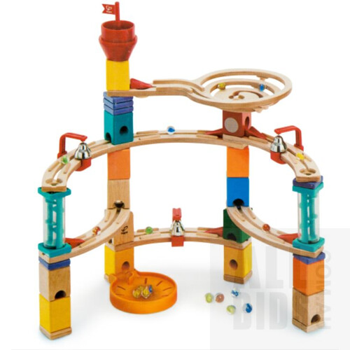 Assorted Hape Toys Include Master Work Bench E3000 And Quadrilla Castle Escape E6012 -ORP $289.94 - Lot Of Two