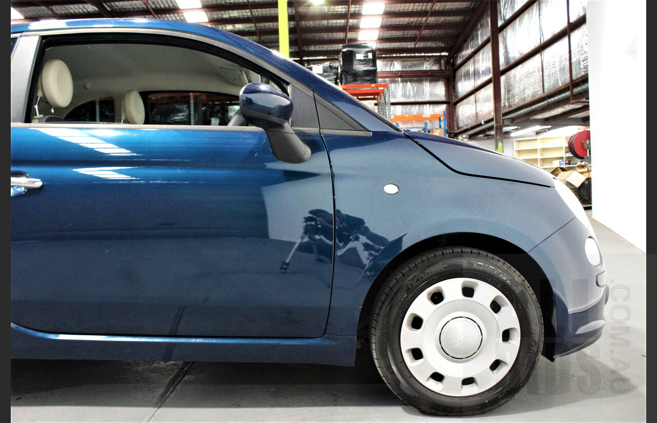 5/2015 Fiat 500 POP MY14 3d Hatchback Blue 1.2L