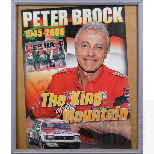 Framed Peter Brock, The King of the Mountain Poster 