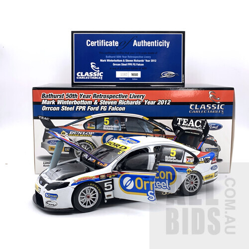 Classic Carlectables Mark Winterbottom And Steven Richards Ford FG Falcon 1183/1650 1:18 Scale Model Car