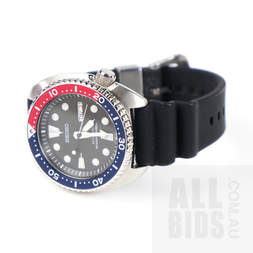 Seiko Automatic Air Divers 200m Wrist Watch with Red and Blue Bezel, 4R36-04YO