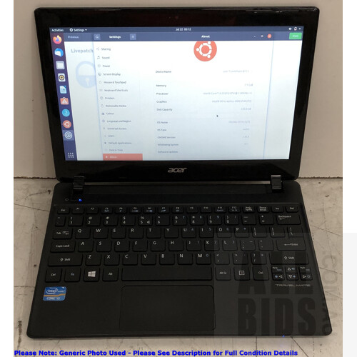Acer TravelMate (B113) Intel Core i5 (3337U) 1.80GHz CPU 11-Inch Laptop