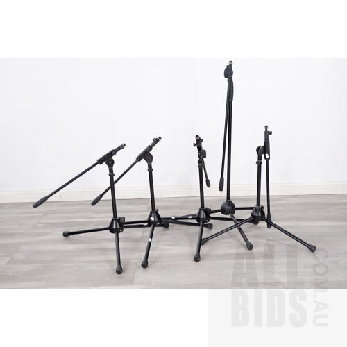 Assortment of Five Adjustable Musical Instrument Stands