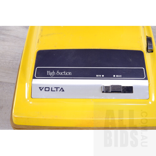 Vintage Volta Yellow Upright Vacuum Cleaner