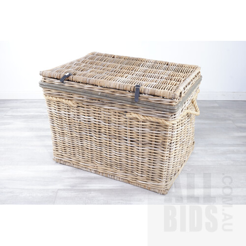 Large Vintage Cane Basket