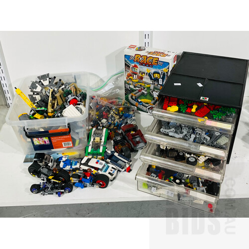 Collection of Lego Including Marvel Superheroes and Race 3000