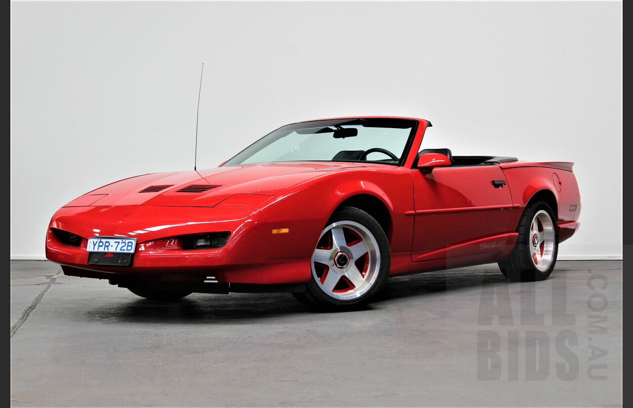 1/1991 Pontiac Firebird Trans-Am 2d Convertible Red 5.0L V8