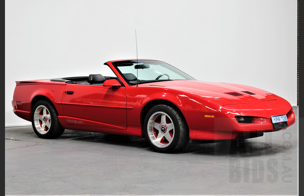 1/1991 Pontiac Firebird Trans-Am 2d Convertible Red 5.0L V8