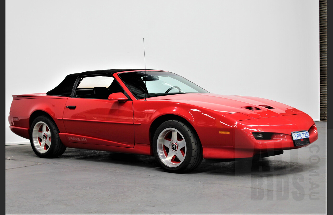 1/1991 Pontiac Firebird Trans-Am 2d Convertible Red 5.0L V8