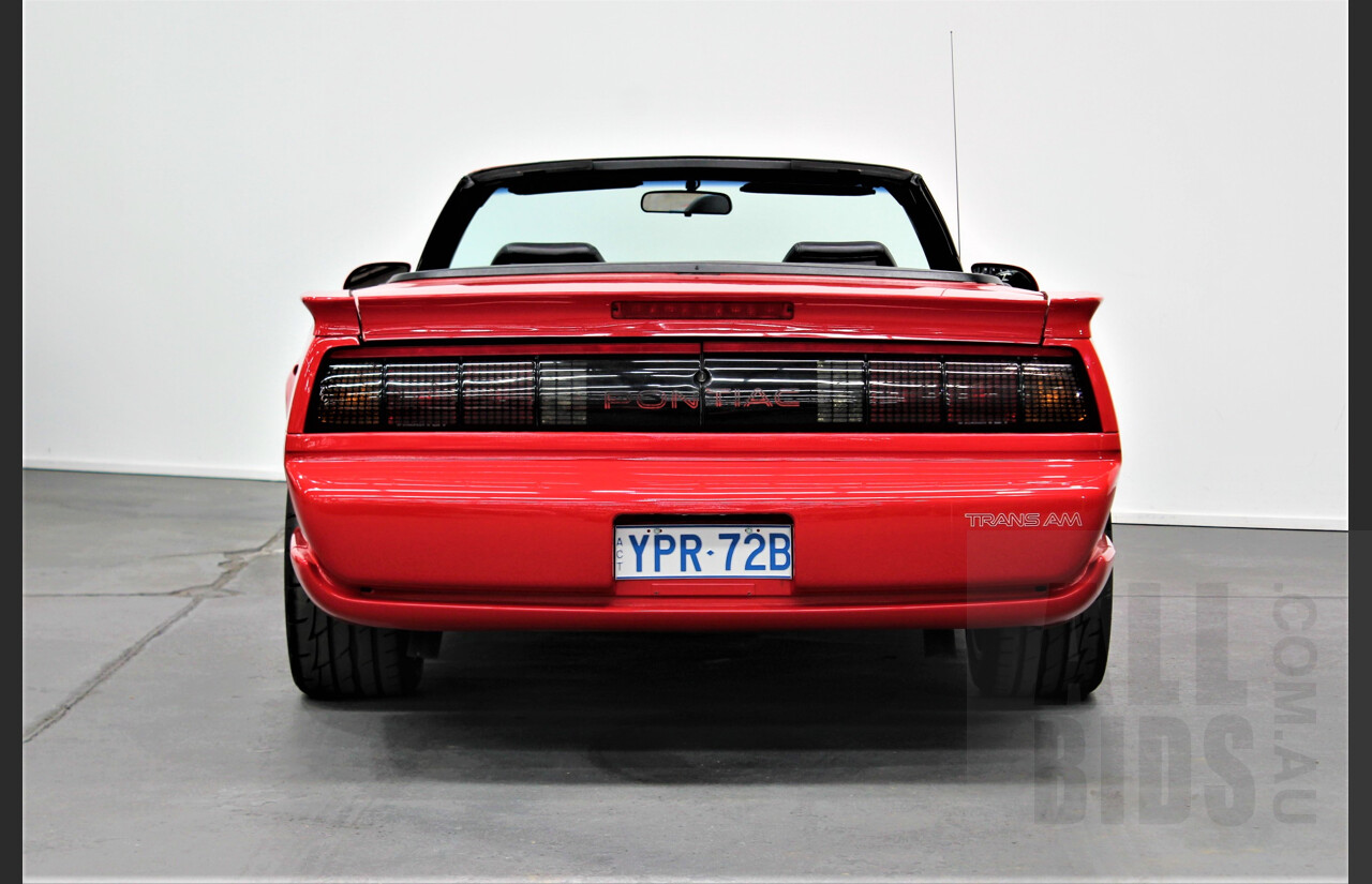 1/1991 Pontiac Firebird Trans-Am 2d Convertible Red 5.0L V8