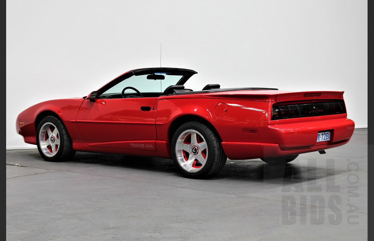 1/1991 Pontiac Firebird Trans-Am 2d Convertible Red 5.0L V8