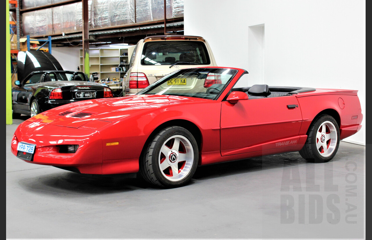 1/1991 Pontiac Firebird Trans-Am 2d Convertible Red 5.0L V8