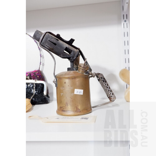 Vintage Blowtorch Brass Companion Brand Made In Australia Circa 1940’s