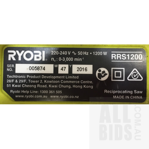 Ryobi RRS1200 Reciprocating Saw