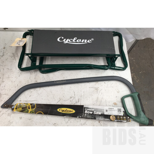 Cyclone Bow Saw And Cyclone Foldable Seat/Kneeler