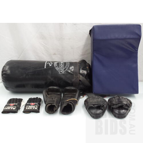 Jim Bradley Boxing Bag and Related Equipment